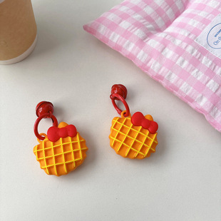 Creative Waffle Suitable for Apple Airtag Locator Protective Cover Pet Anti-Lost Tracker Protective Case