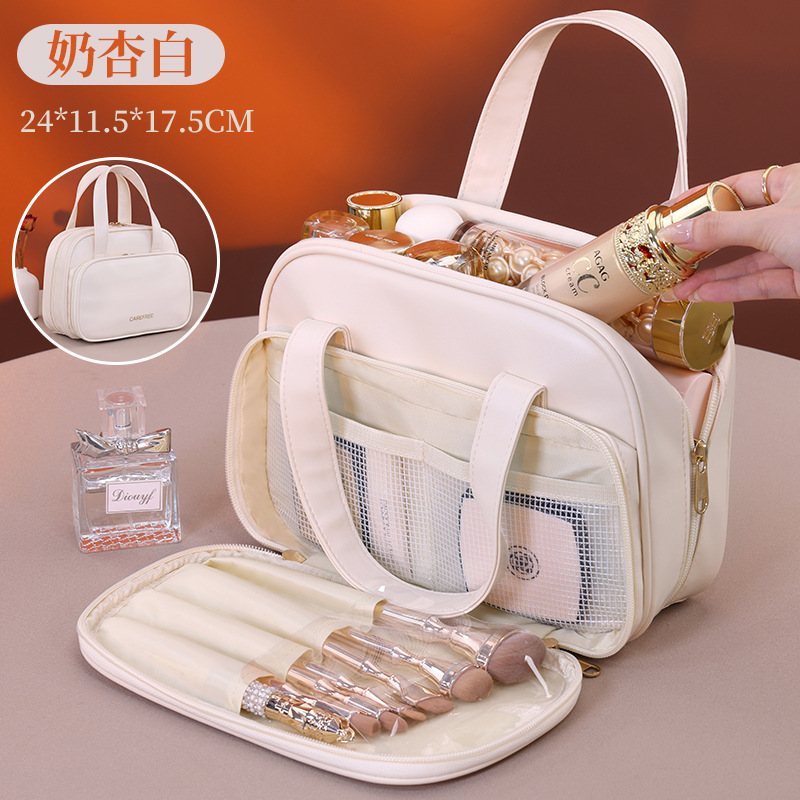 Nuevos productos transfronterizos de doble zona Baina bolsa de maquillaje portátil bolsa de maquillaje de viaje bolsa de almacenamiento de productos de cuidado de la piel bolsa de lavado de gran capacidad