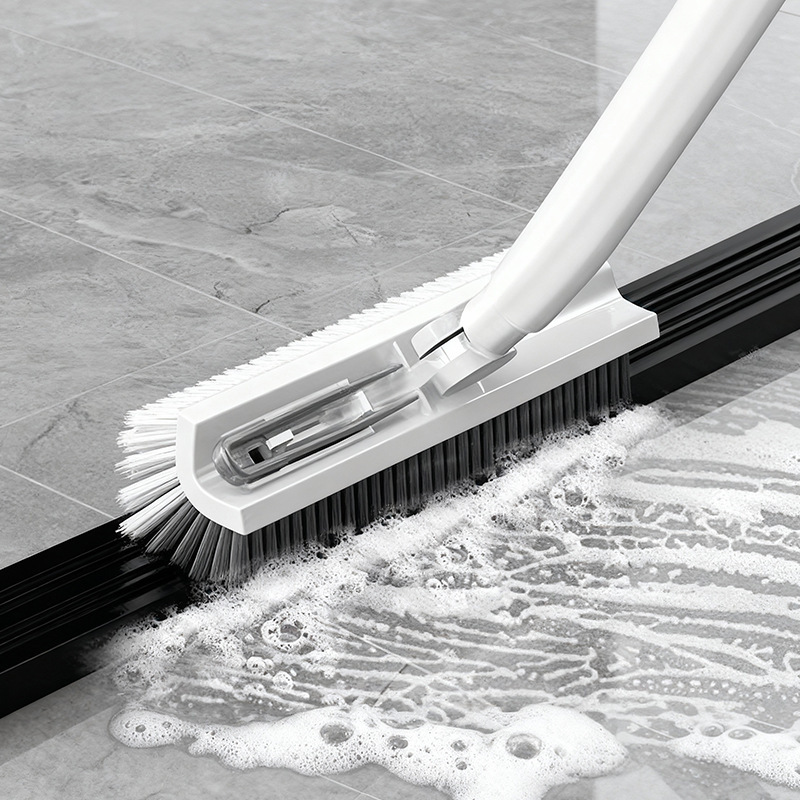 Floor Brush, Toilet Brush, Cleaning Brush, Crevice Brush, Long-Handled Tool, Bathroom Floor Brush, Hard-Bristled Brush for Bathroom Cleaning