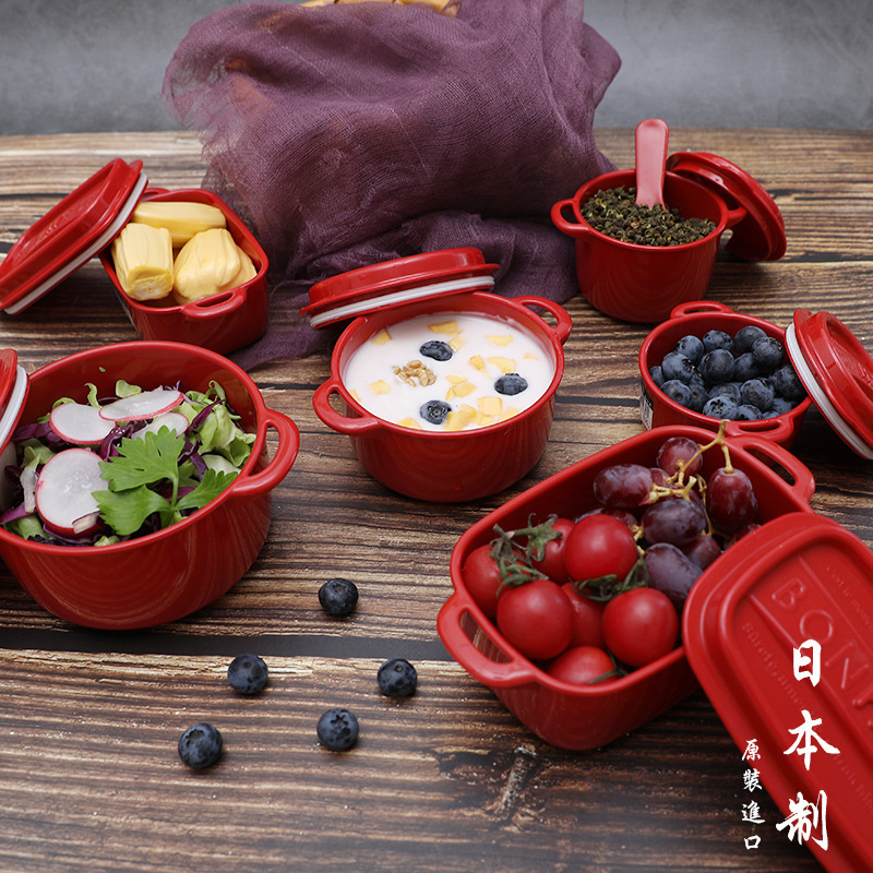 Japan Imported Yamada Food Storage Box Kitchen Storage Jar with Lid Fruit Salad Bowl Kidsren's Baby Food Supplement