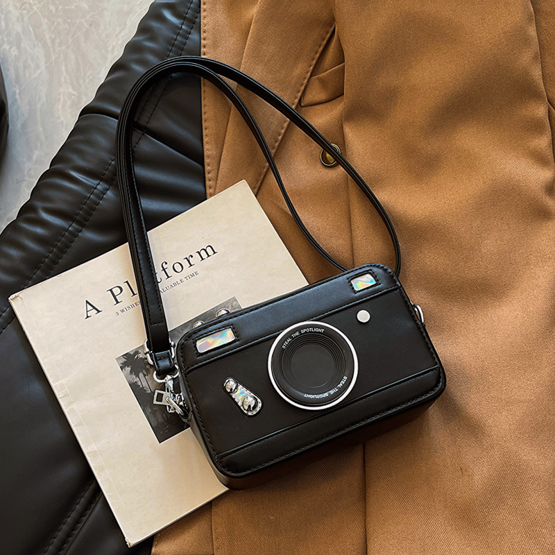 Cross-Border Korean-Style Camera Bag for Women, College-Style Shoulder Bag, Color-Blocking, Stylish, Versatile, Commuter Crossbody Bag for Women