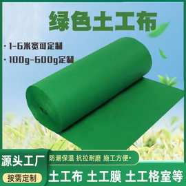绿色土工布工程防尘盖土道路养护聚酯无纺布植生袋