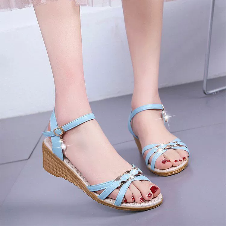 Summer sandals with a strap, 2021 collection