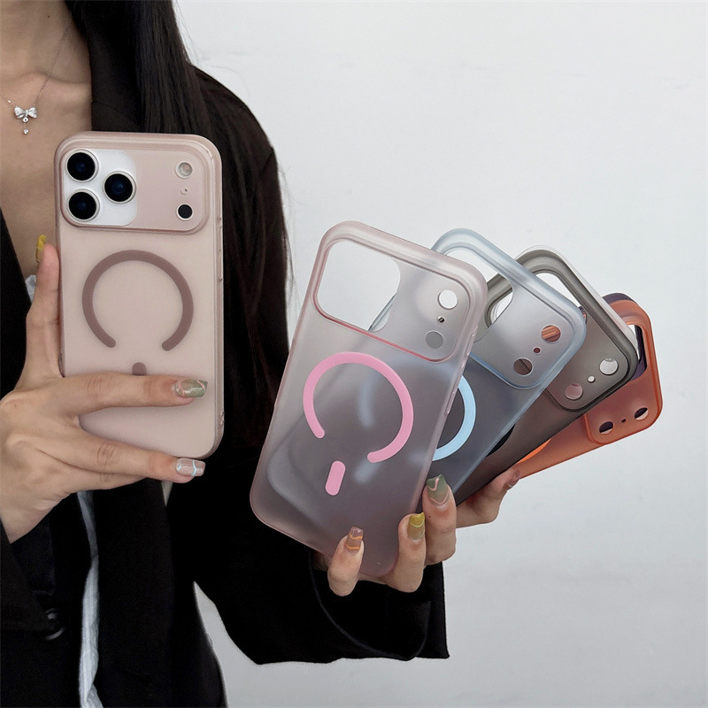 适用iPhone17PROMAX冰雾肤感磁吸手机壳苹果16简约超薄硬保护套15|undefined