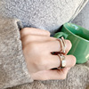 Line glossy ring suitable for men and women, silver 925 sample