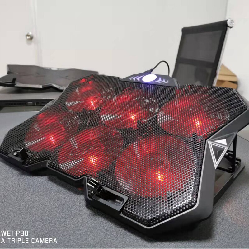 Lengmo F6 Notebook Radiator Game Laptop Base Bracket Cooling Pad RGB Silent Speed Control Six Fans