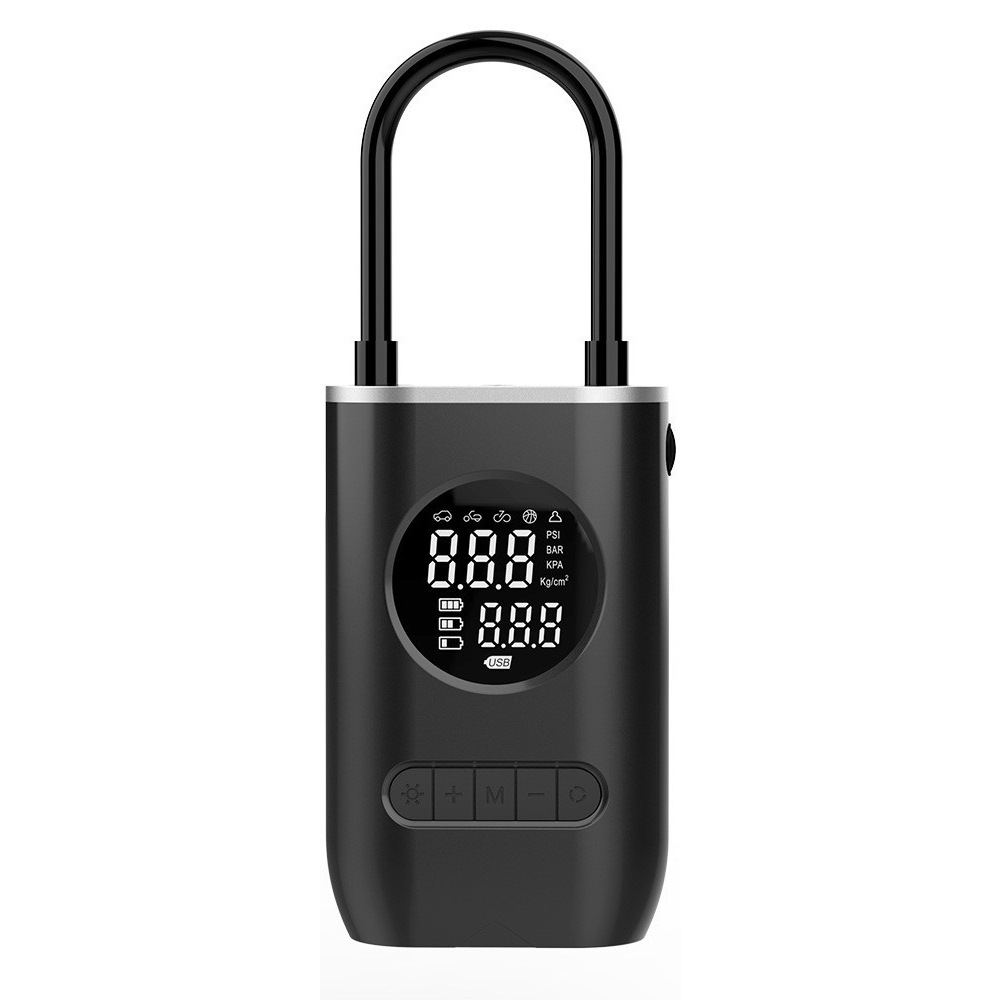 Transfronterizo nuevo doble pantalla digital coche bomba de aire portátil inflador inteligente multi-función de alta velocidad de alta presión inflable tesoro