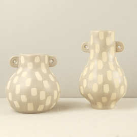 手绘复古创意家居陶瓷花瓶摆件 主题酒店乡村民宿陶瓷美术装饰品