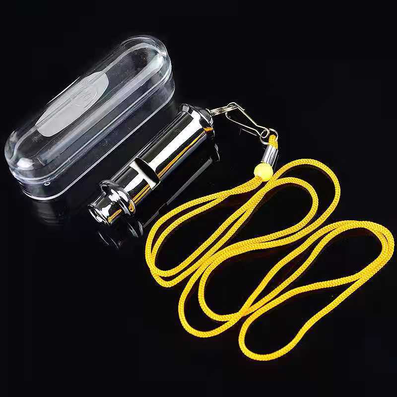 Silbato de metal entrenamiento de alta frecuencia silbato de salvamento equipo de policía al aire libre mascota árbitro silbato no nuclear silbato profesional al por mayor