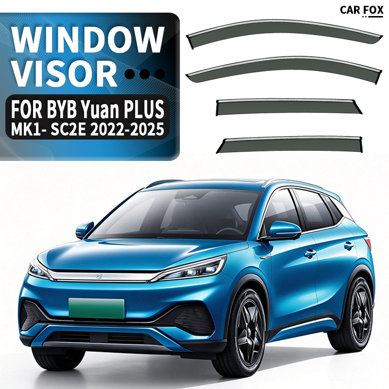 Suitable for Byd Yuan Plus Car Window Rain Shield and Rain Visor Yuan up Ev Window Visor