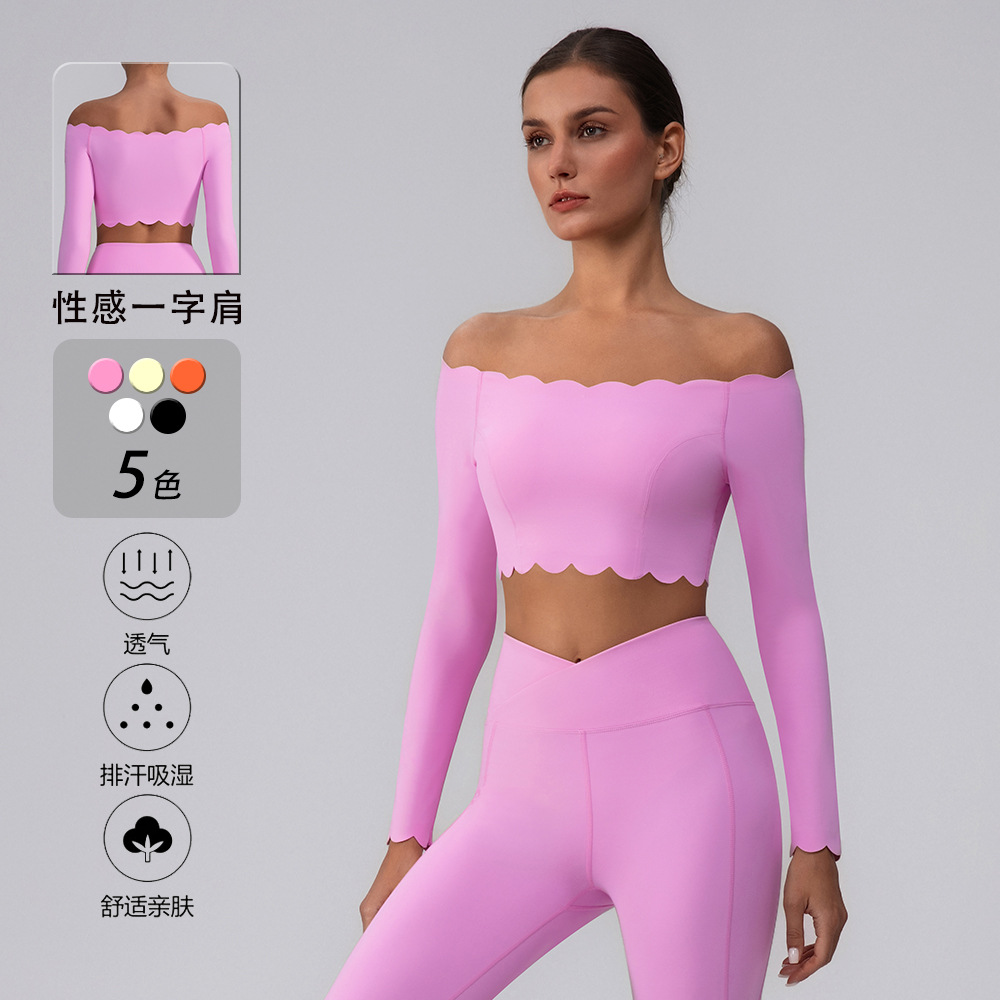 Diez recuerdos vestidos de yoga con hombro con cojín de pecho chaleco de manga larga corrida a prueba de choque taza sostén deportivo