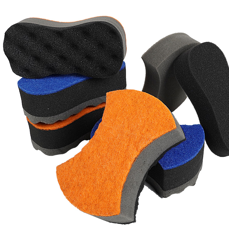 [el mismo precio bajo] esponja de lavado de automóviles de tres capas de ondas grandes artículos de limpieza de automóviles de alta densidad esponja de limpieza de automóviles artefactos de esponja grande al por mayor