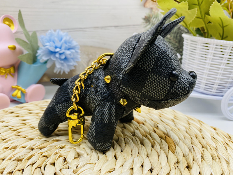 Bolsos de burro al por mayor cachorro red de cuero viejas flores dibujos animados pequeños par adornos de llaves de automóviles lindos