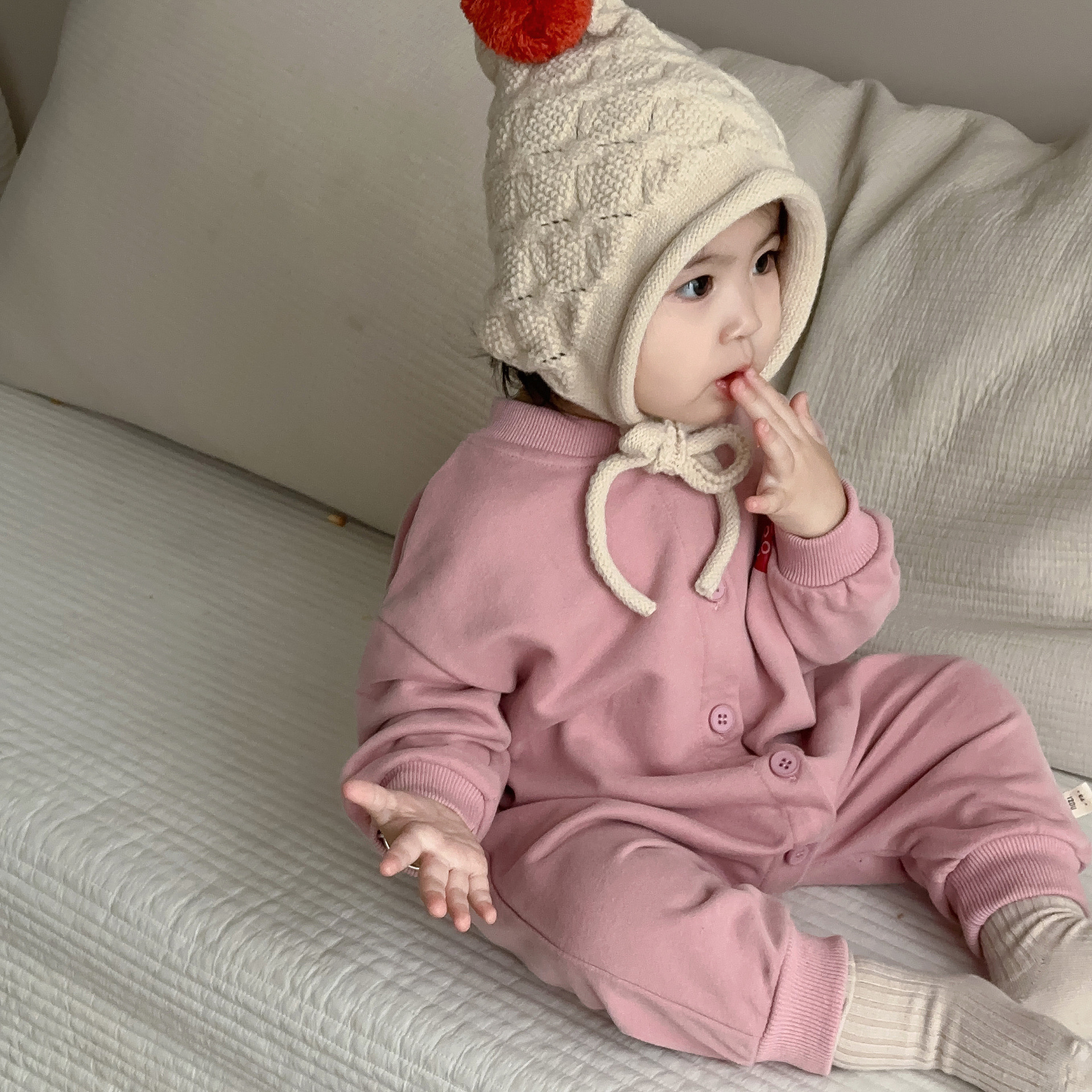 Ropa de salida de principios de otoño para niños, ropa para niños de estilo coreano, monos con botones abiertos para bebés, monos de manga larga para bebés de otoño, ropa para gatear