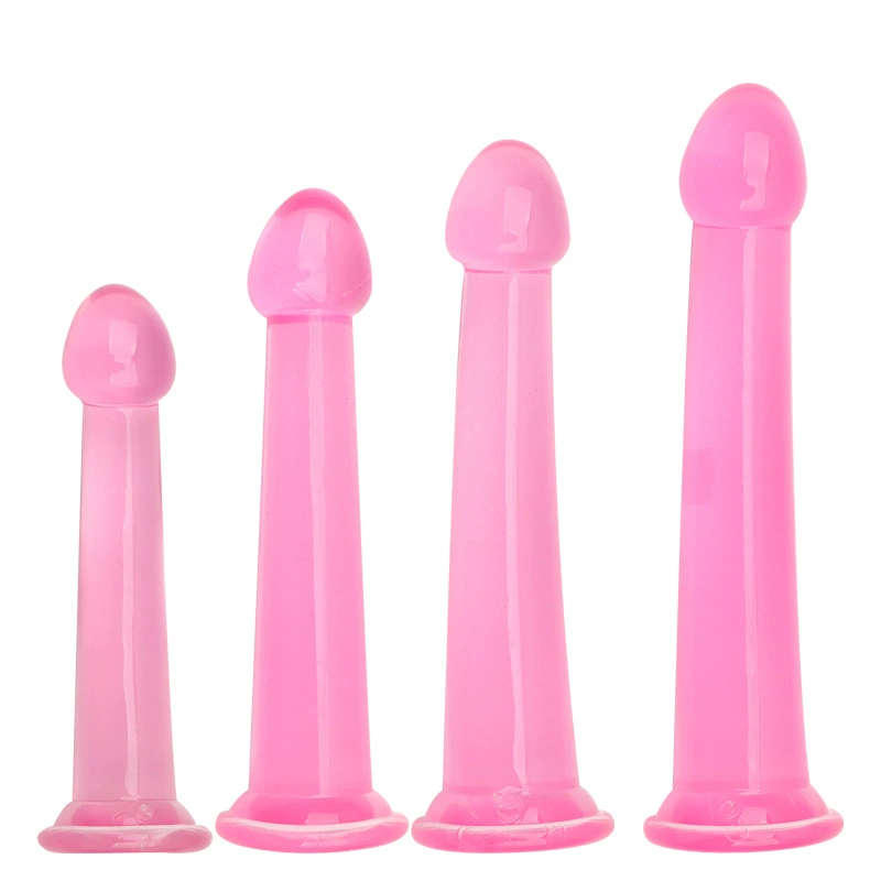 Anal Plug Set, 4 Sizes (16/20/22 cm), soft silicone, suction base, 6 cm shaft width