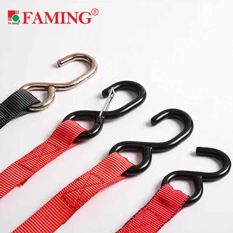 S gancho de acero gancho de carga de carga hebilla de seguro de camión forma integrada inmersión en plástico antioxidante suave 5 toneladas 10 toneladas roto