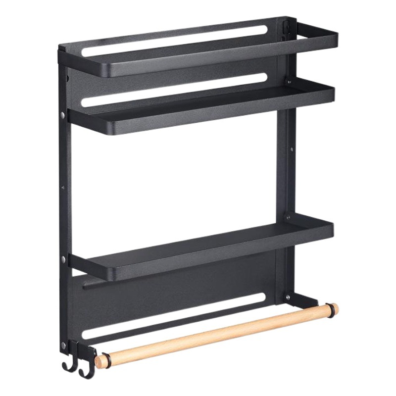 Cross-border plegable refrigerador estante lateral cocina multifunción de almacenamiento estante del refrigerador en casa imán gancho rack