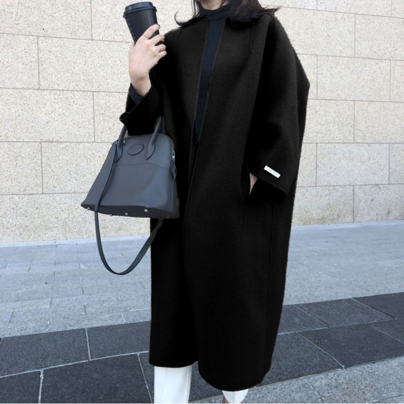 Frauen Kleidung herbst und winter neue mantel temperament pendeln einfarbig gerade lose_voghion.com