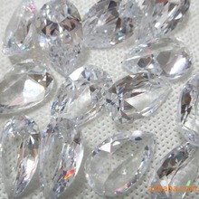 工厂直销各规格质量PS梨形白色 水滴形尖底锆石 异形锆石 水滴锆