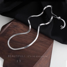 【蛇骨链】足银S990刀片项链女男轻奢小众高级感纯银素银蛇骨链潮