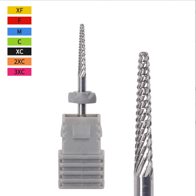 Clavo de acero de tungsteno ruso cabeza de molienda de uñas máquina de pulir removedor de uñas tratamiento frontal esférico exfoliante cabeza de molienda en stock