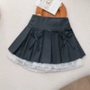 Lace skirt - grey