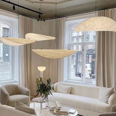 デンマーク和風わびさび風ポテトチップスシルクレストランシャンデリア北欧アートB&Bリビングルームベッドルームライトシンプル