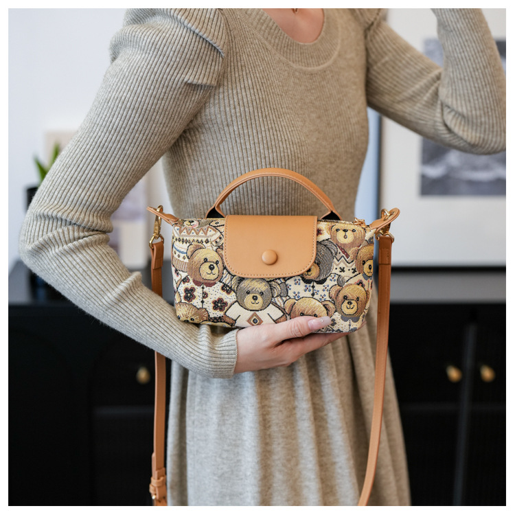 small bag women's bag Korean version ins style canvas bag trendy versatile women's shoulder messenger bag_voghion.com