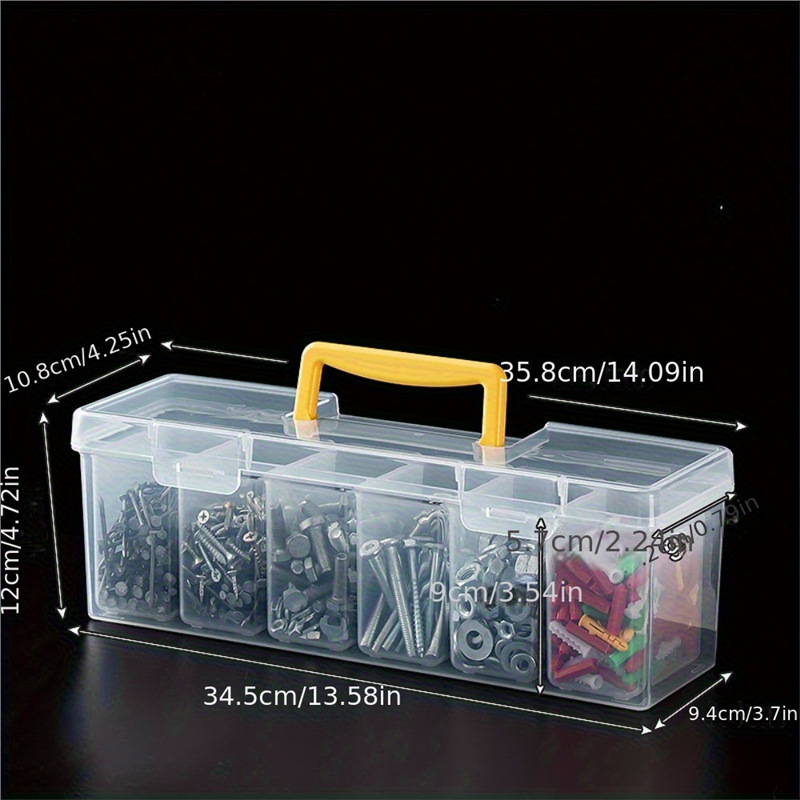 Caja Organizadora con Compartimentos para Piezas y Tornillos para Componentes y Pesca