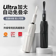 高级感全自动折叠雨伞加大加厚大号双人伞晴雨两用高端遮阳伞批发