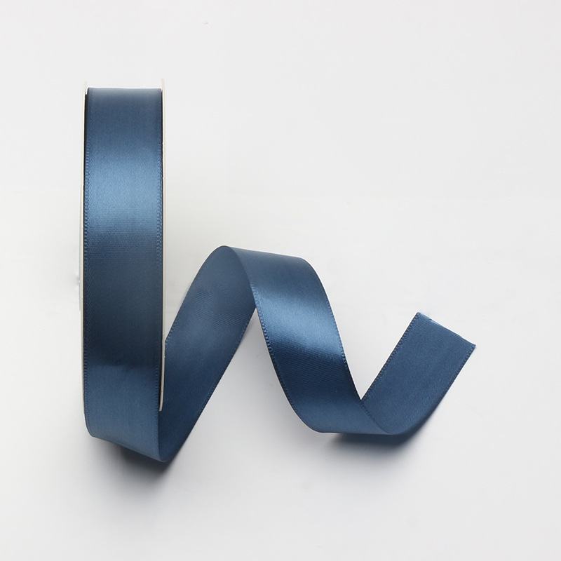 Cinta de color sólido 2,5 cm cinta de poliéster pastel de cumpleaños vendaje flor material de la tienda ramo de flores cinta de embalaje