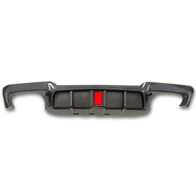 Fixed wind wing (10-16) F10M5 Rear Lip Car - carbon-pattern-square-lamp-style