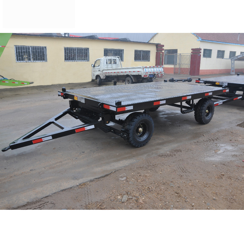 6吨平板拖车 厂内运输平板拖车 站台转运拖挂车 串联平板拖车