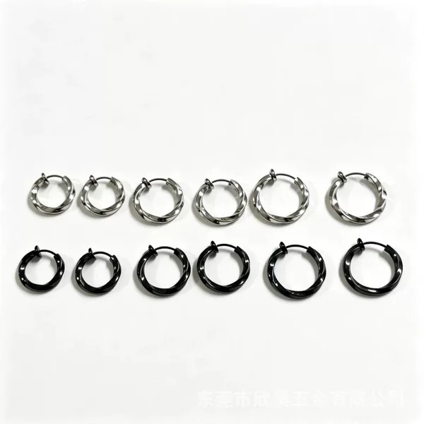 Mobius Ear Clips for Men and Women, Trendy Twisted Titanium Steel Earrings, Unique Minimalist Style, Twisted Spiral Earrings, Spring Ear Clips
