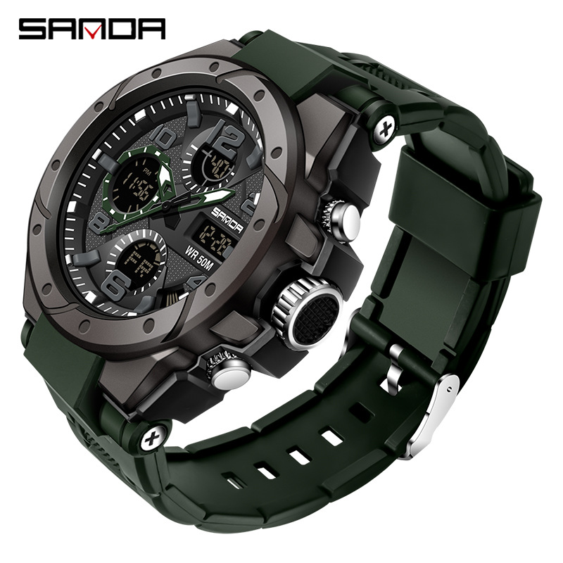 6008 고무링 블랙 & 그린 [남성 스타일]