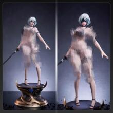 二次元美少女 三周年 尼尔 2B小姐 泳装 雕像 模型 摆件 盒装手办