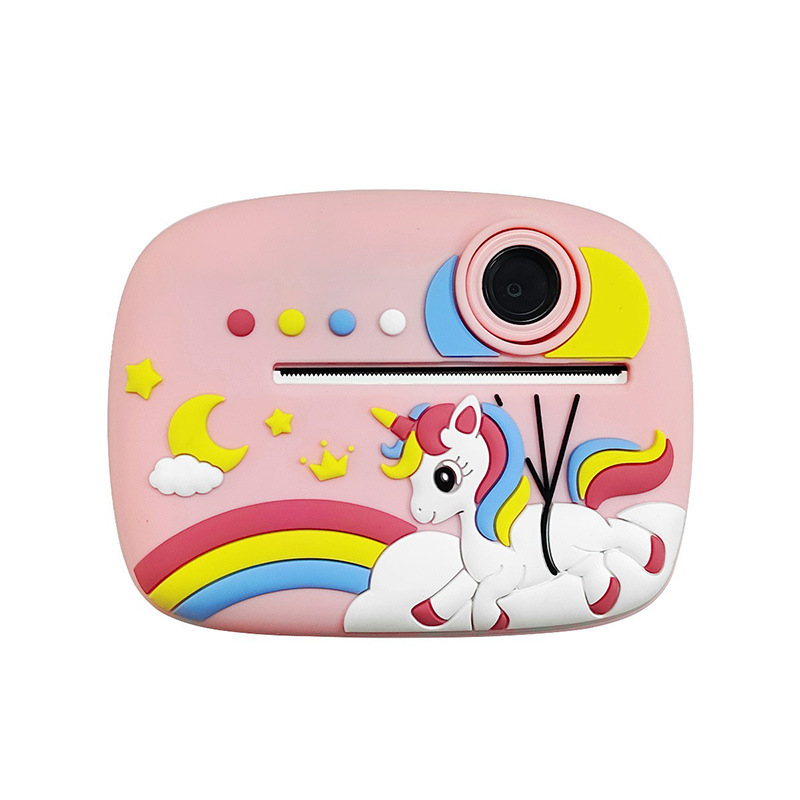 Nueva cámara de impresión para niños de 2400W píxeles transfronteriza Polaroid cámara digital de doble cámara instantánea de dibujos animados