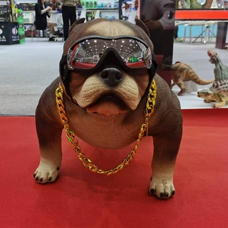 仿真恶霸犬模型玩具搞笑装饰动物家居1：1宠物狗塑胶工艺摆件创意