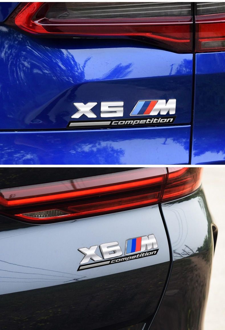 Suitable for Bmw Thunder m Standard Car Modified M1 M2 M3 M4 M5 M6 Logo Car Sticker Rear Tail Logo Thunder Version