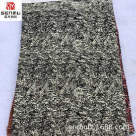 涤纶色织提花面料 树叶子精细提花布 欧美风时尚连衣裙布料批发