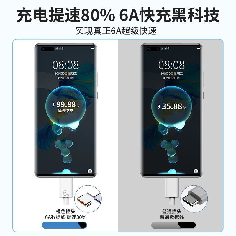 Original 100W super rápido cable de carga para Huawei cable de datos 6A cable de carga honor vivo Xiaomi OPPO Apple