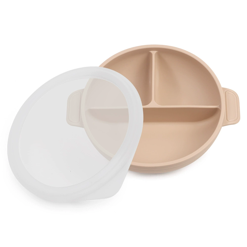 Силиконовая детская тарелка для еды, пищевой класс, разделенная и единая миска на выбор, 0.325 кг