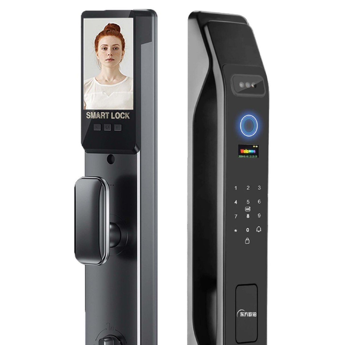 Cerradura Inteligente con Reconocimiento Facial y Huella Digital para Puertas de Madera
