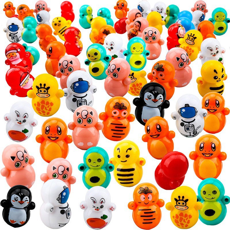 卡通迷你不倒翁企鹅恐龙儿童迷你礼品休闲怀旧小万圣节玩具批发