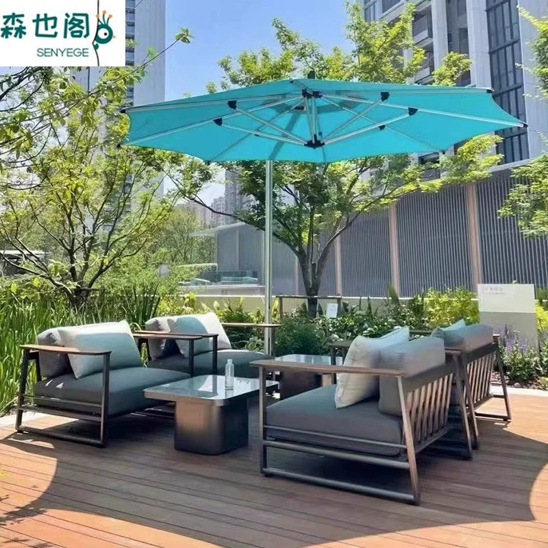 Уличный диван, внутренний двор, терраса, отель, водонепроницаемая солнцезащитная вилла, комбинированная алюминиевая мебель для отдыха на открытом воздухе, скандинавская мебель