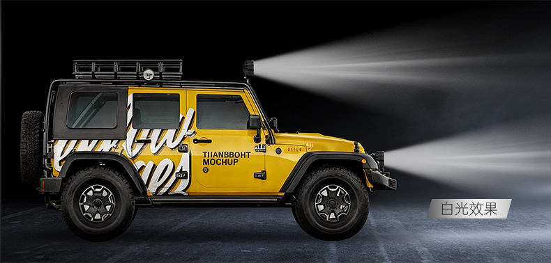 Wrangler Modified Car Led Spotlights 4.8inch Off-Road Spotlights Modified Front Bumper Fog Lights Off-Road Vehicle Roof Lights