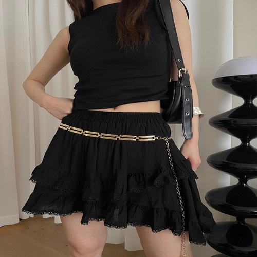 European and American simple fashion versatile thin waist chain women's new niche trendy dress accessories metal belt accessories for women