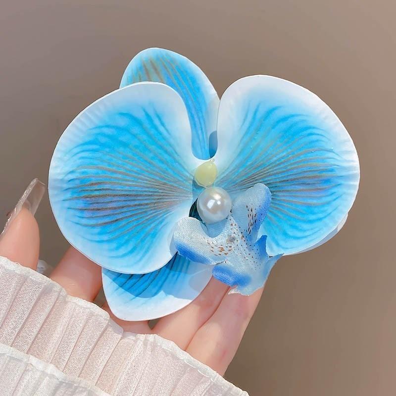 夏季百搭花朵发夹女高级感海边拍照氛围感神器发卡侧边夹发饰头饰|undefined