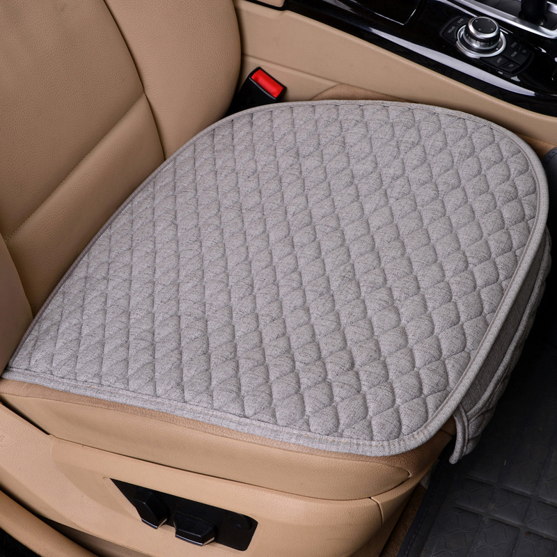 越境車用シートクッション 越境汎用麻製ノンスリップ一体型+後部座席背もたれなし3点セット ドロップシッピング対応|undefined