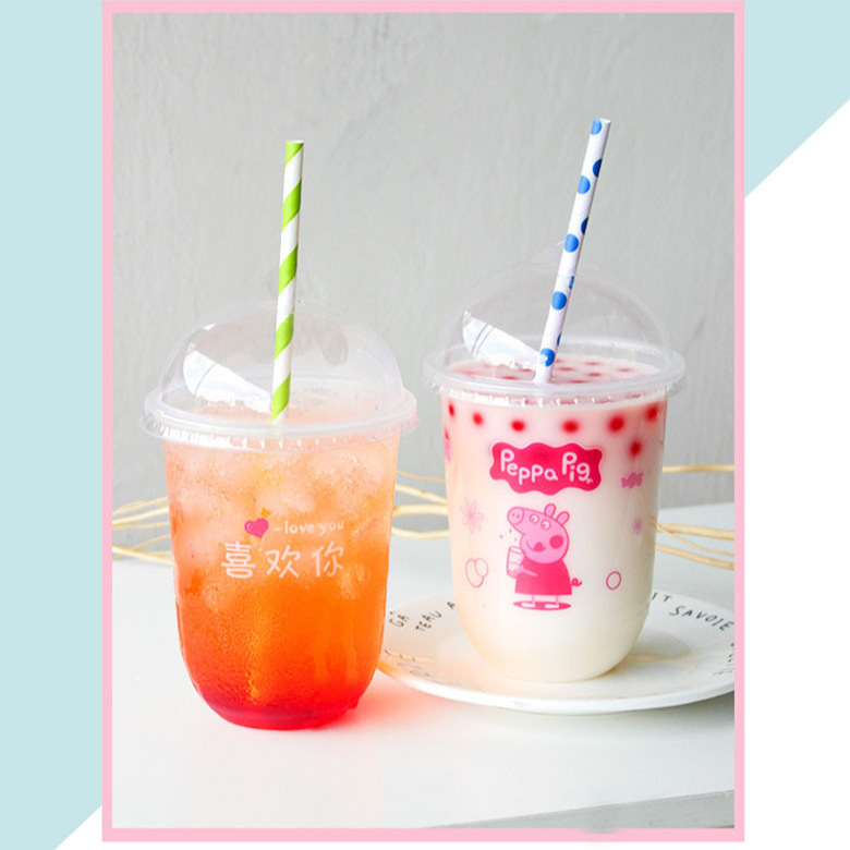 Fábrica en stock al por mayor 100 paja de papel desechable paja degradable combinación